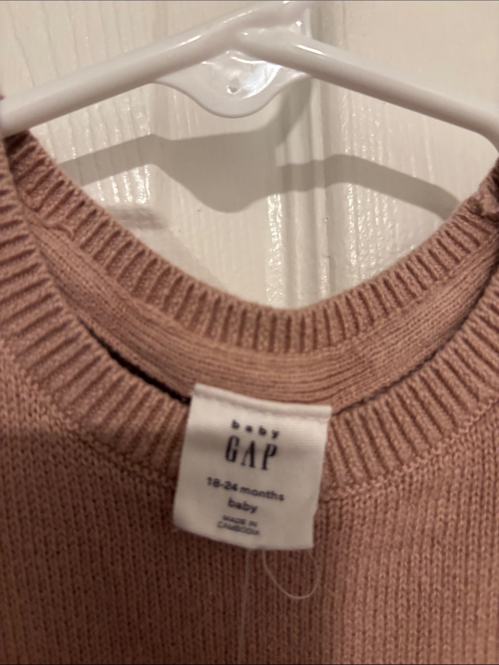 5/$15 GAP Baby Knit Sweater Dress in Dusty Pink - Picture 2 of 3